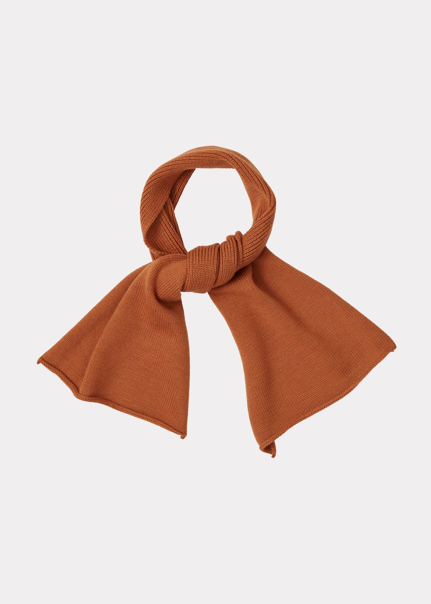 NORA CHILDREN'S MERINO WOOL SCARF - RUST