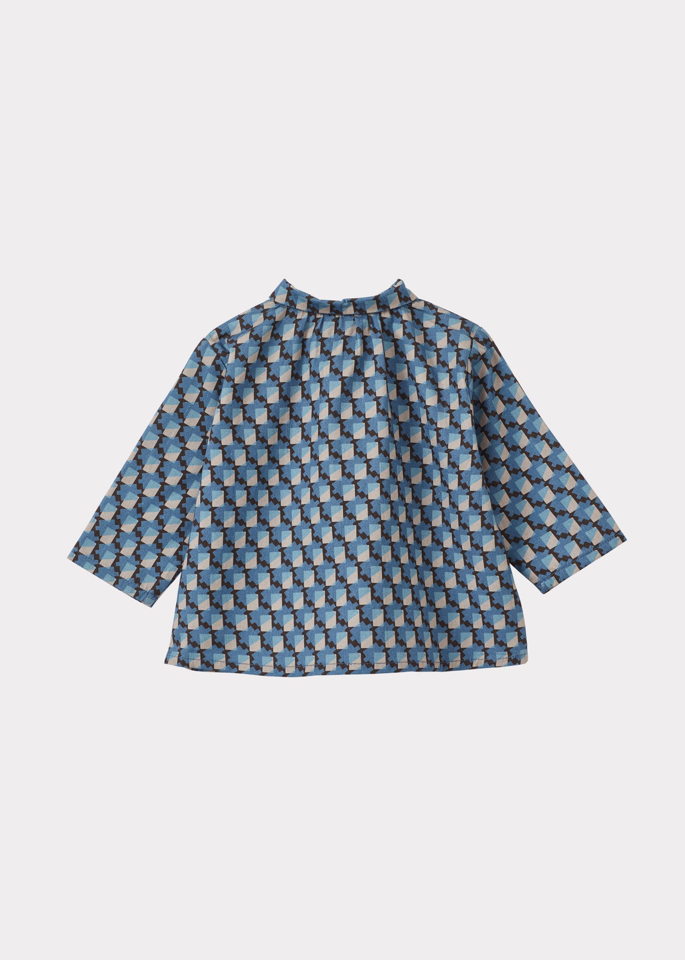 ALOE BABY COTTON SHIRT - GEO PRINT