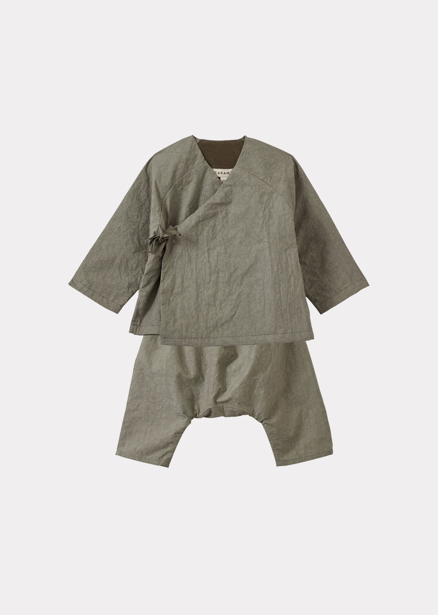 POCHARD BABY TOP AND TROUSERS SET - GREY / GREEN