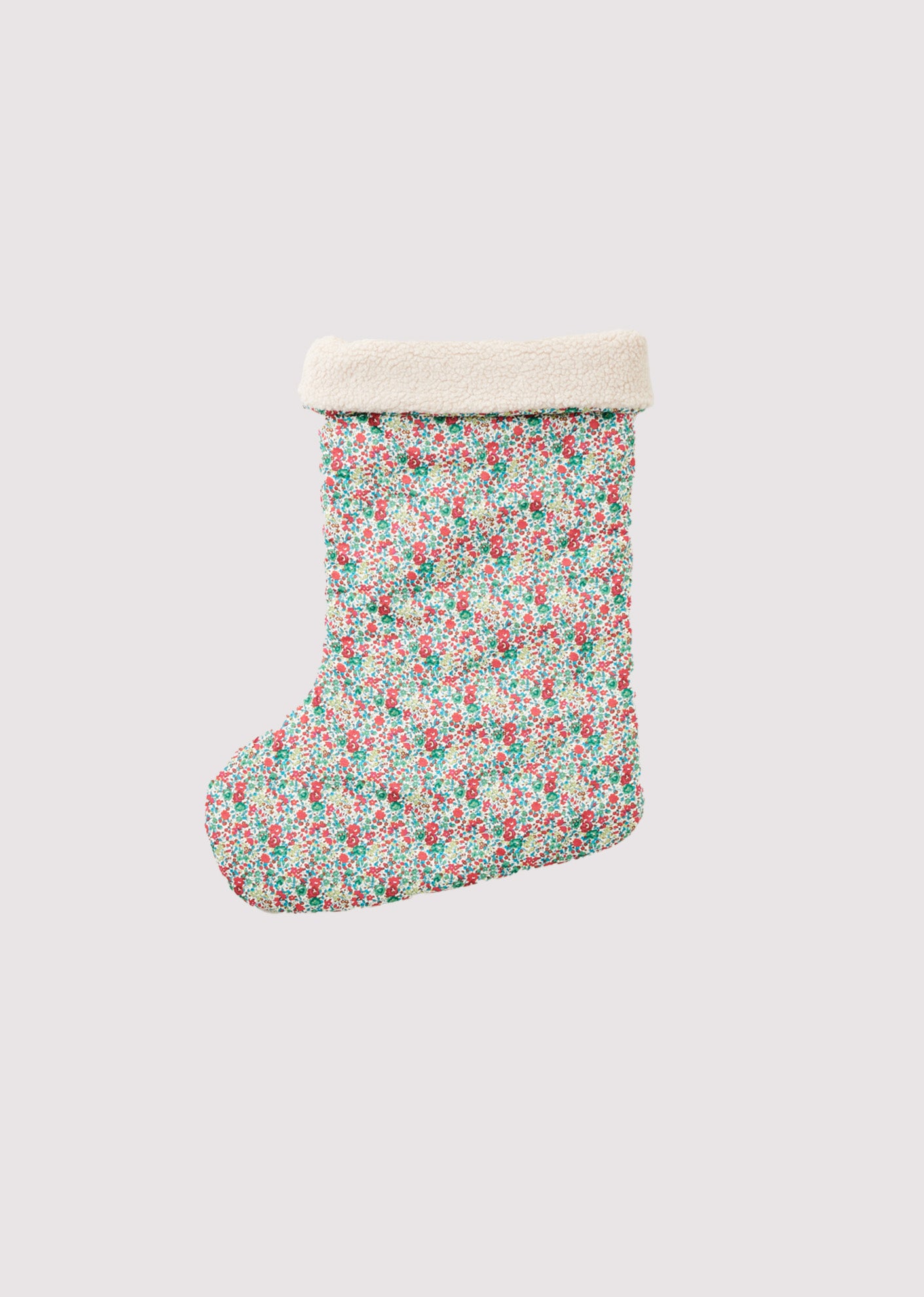 CHRISTMAS STOCKING - GREEN FLORAL