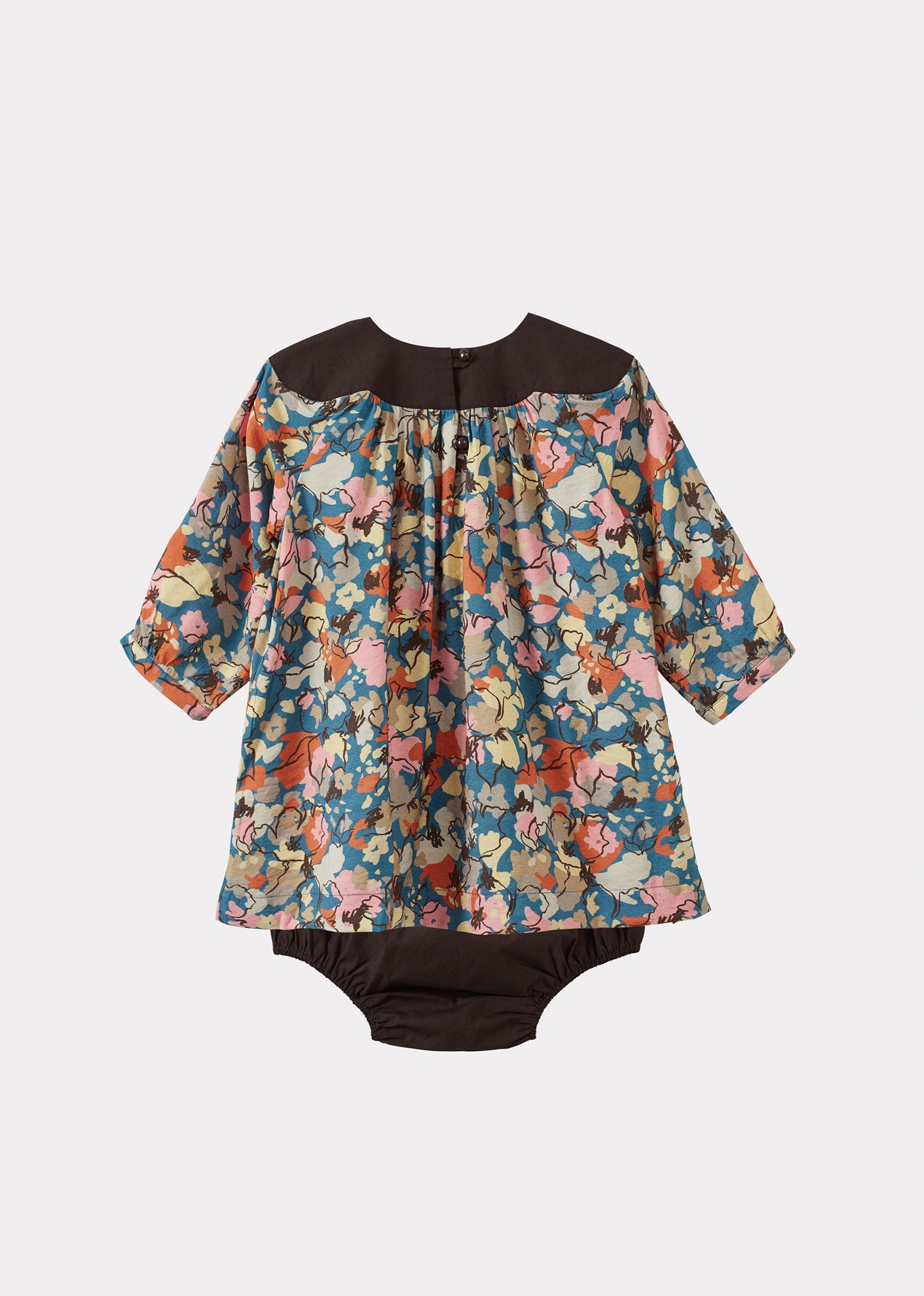 TAYLEN BABY DRESS AND BLOOMERS SET - FLORAL PRINT