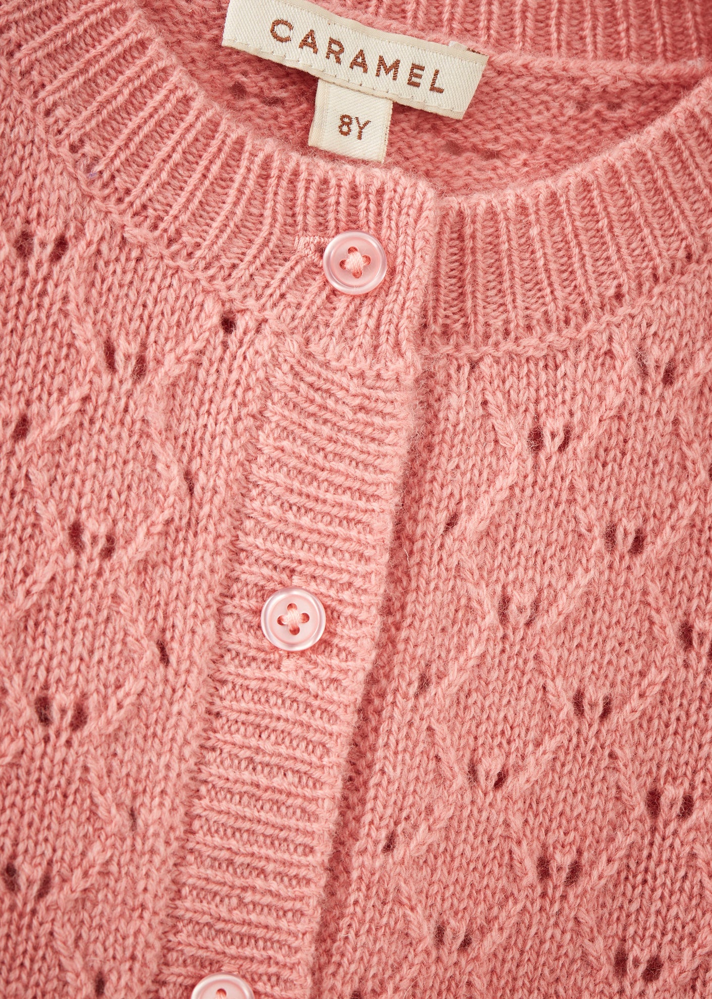 TOPO CHILDREN'S WOOL & CASHMERE CARDIGAN - PINK