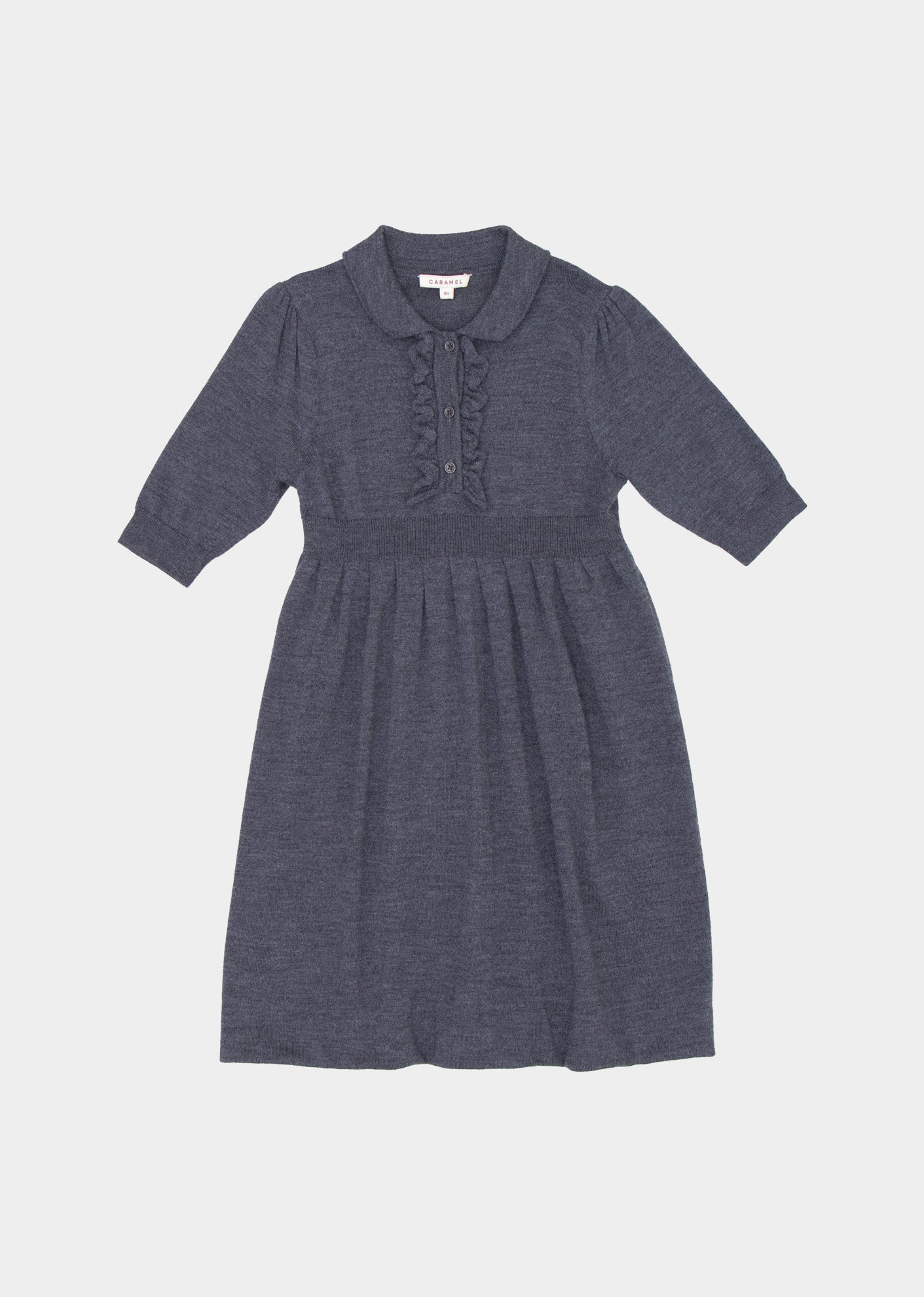 Caramel Luxury Aneto Girl's Dress - Dark Grey